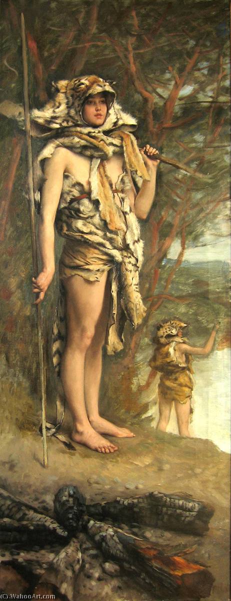 Wikioo.org – La Enciclopedia de las Bellas Artes - Pintura, Obras de arte de James Jacques Joseph Tissot - Français La mujer Prehistorique
