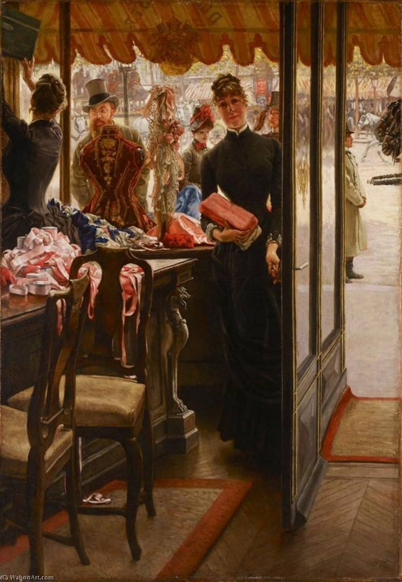 WikiOO.org - Εγκυκλοπαίδεια Καλών Τεχνών - Ζωγραφική, έργα τέχνης James Jacques Joseph Tissot - English The Shop Girl