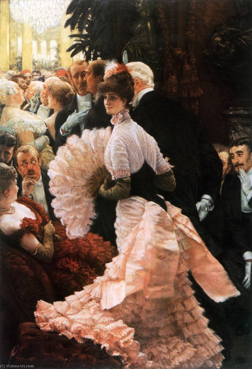 WikiOO.org - 백과 사전 - 회화, 삽화 James Jacques Joseph Tissot - English A Woman of Ambition (Political Woman) also known as The Reception