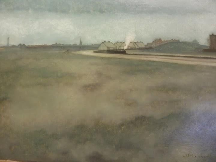 Wikioo.org – L'Enciclopedia delle Belle Arti - Pittura, Opere di Jan Mankes - Paesaggio con treno