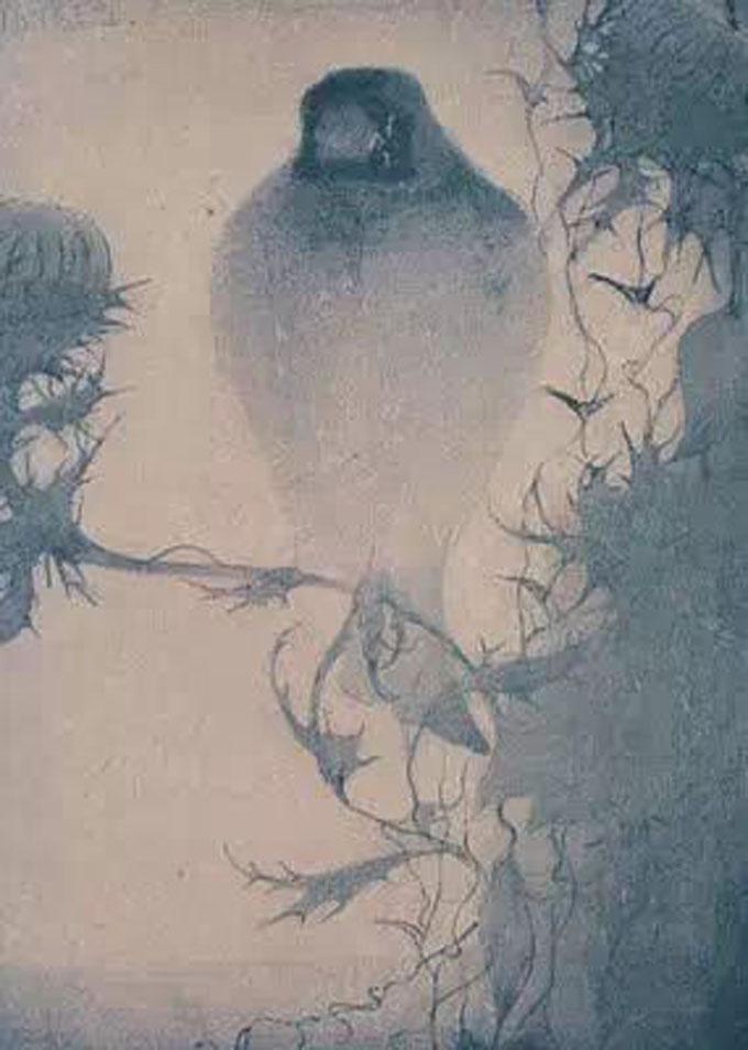WikiOO.org – 美術百科全書 - 繪畫，作品 Jan Mankes - 金翅雀 对  一个  科