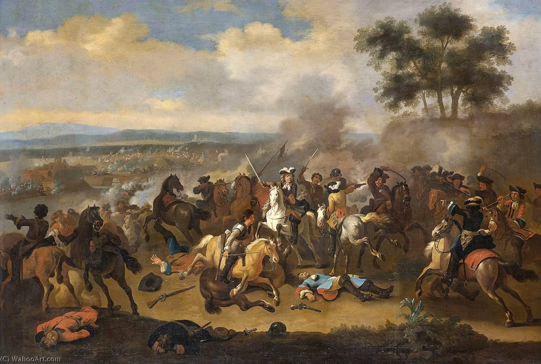 Wikioo.org - The Encyclopedia of Fine Arts - Painting, Artwork by Jan Van Huchtenburg - Battle of the Boyne