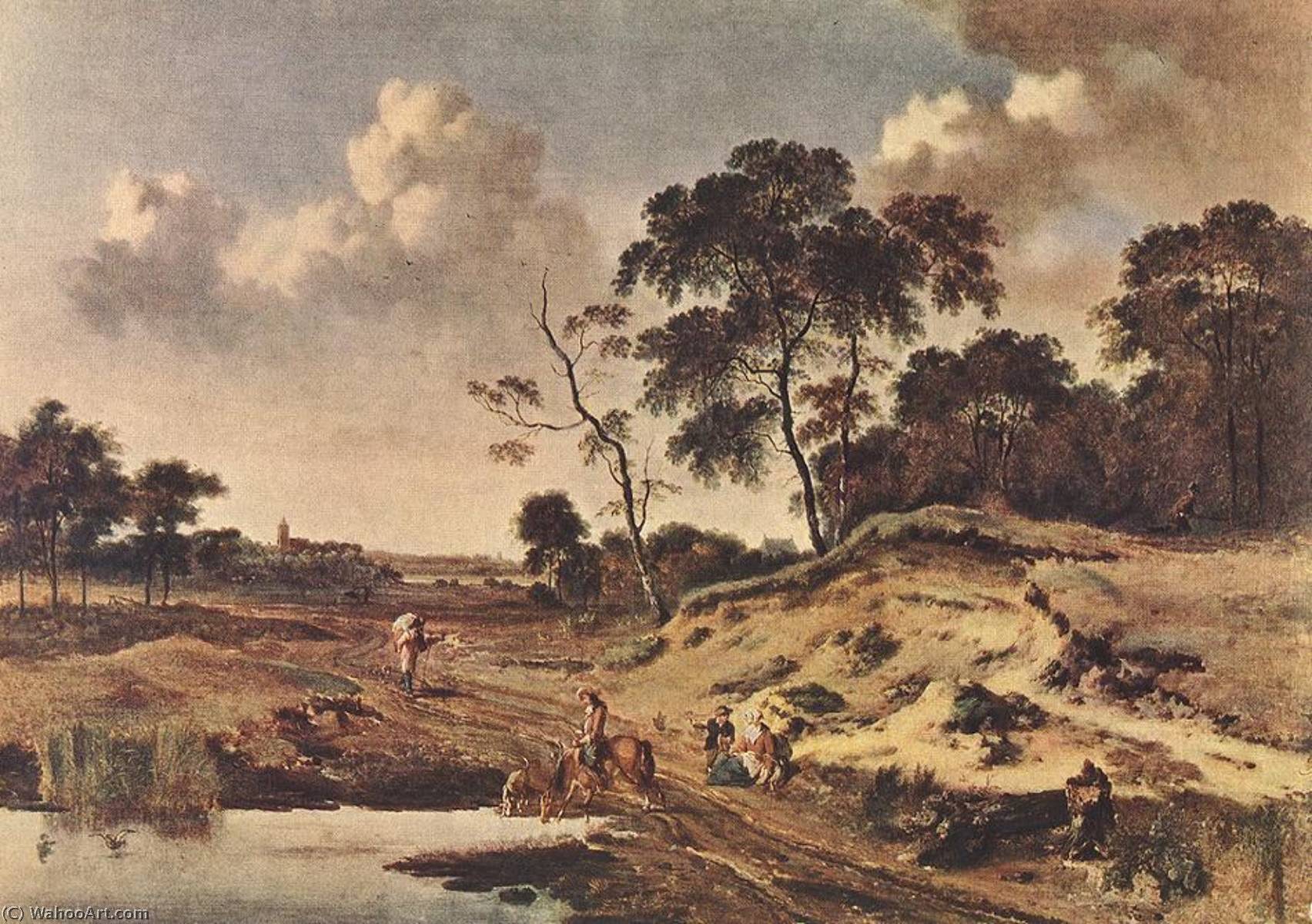 WikiOO.org - Enciclopedia of Fine Arts - Pictura, lucrări de artă Jan Jansz Wijnants - Landscape with a Dune