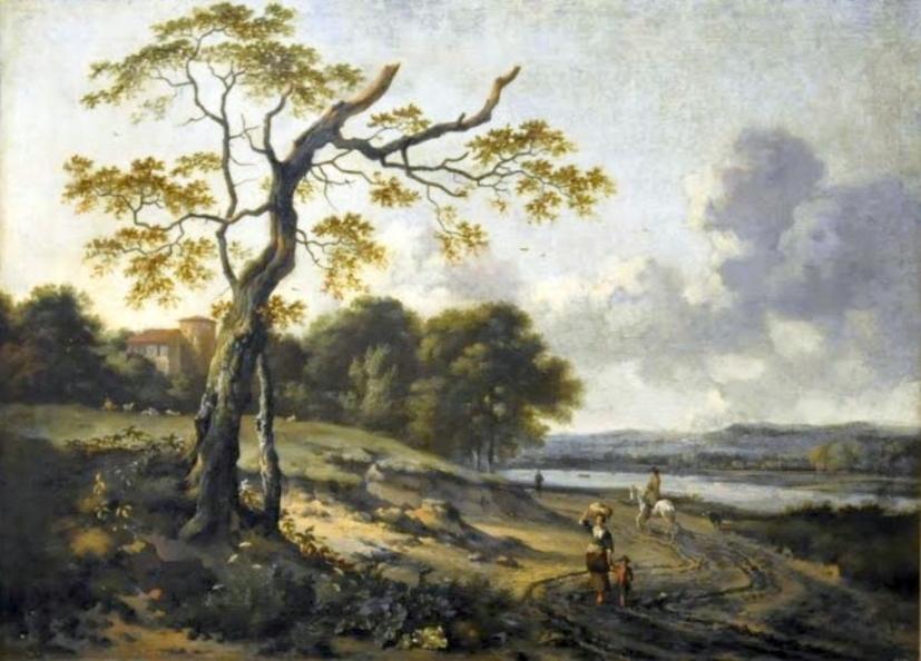 Wikioo.org - The Encyclopedia of Fine Arts - Painting, Artwork by Jan Jansz Wijnants - Landscape with a Dying Tree