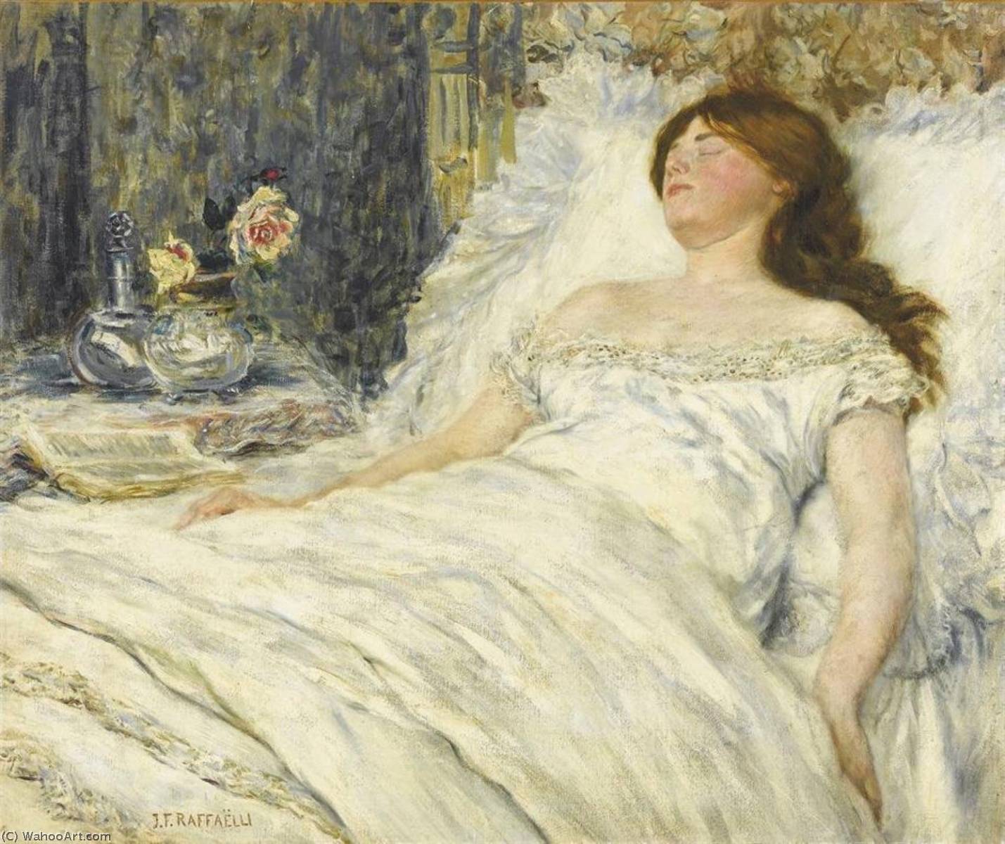 Wikioo.org – L'Encyclopédie des Beaux Arts - Peinture, Oeuvre de Jean-François Raffaelli - La belle endormie
