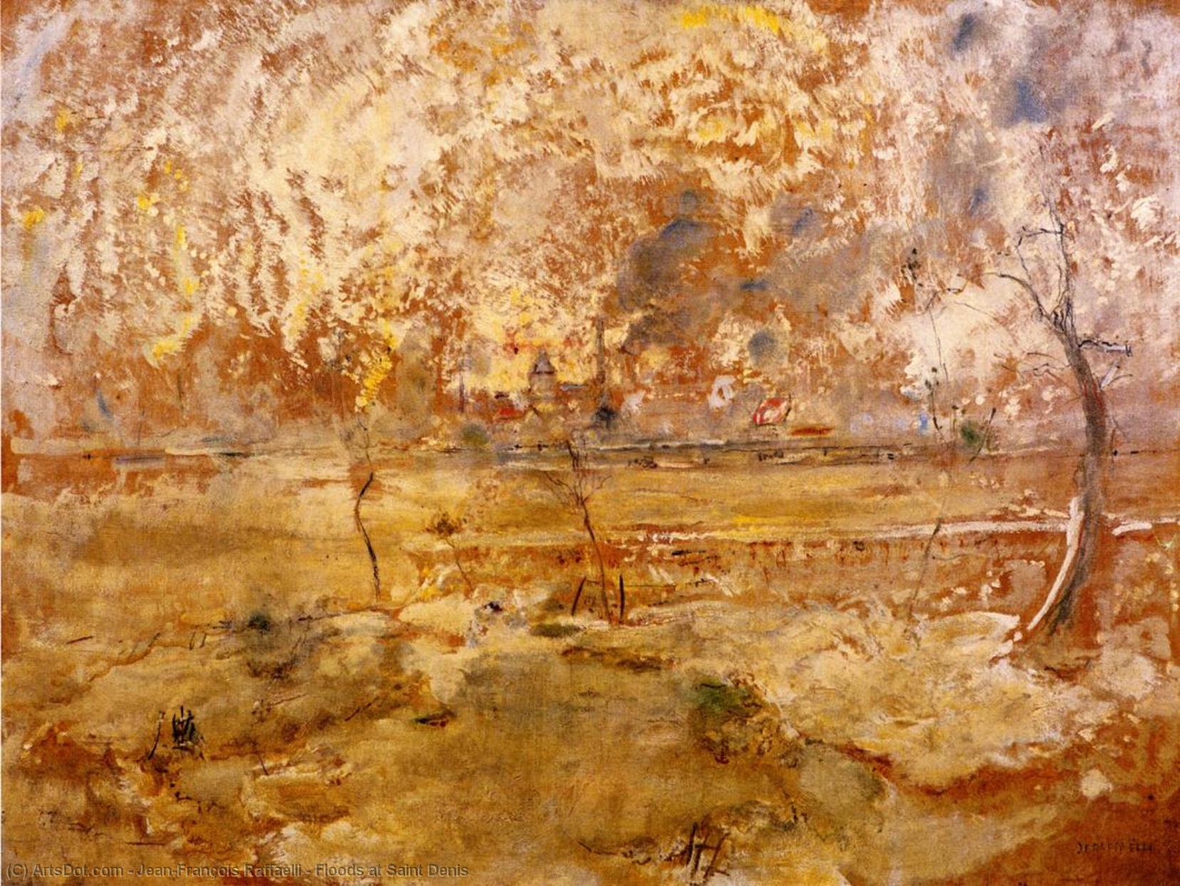 Wikioo.org - The Encyclopedia of Fine Arts - Painting, Artwork by Jean-François Raffaelli - Floods at Saint Denis