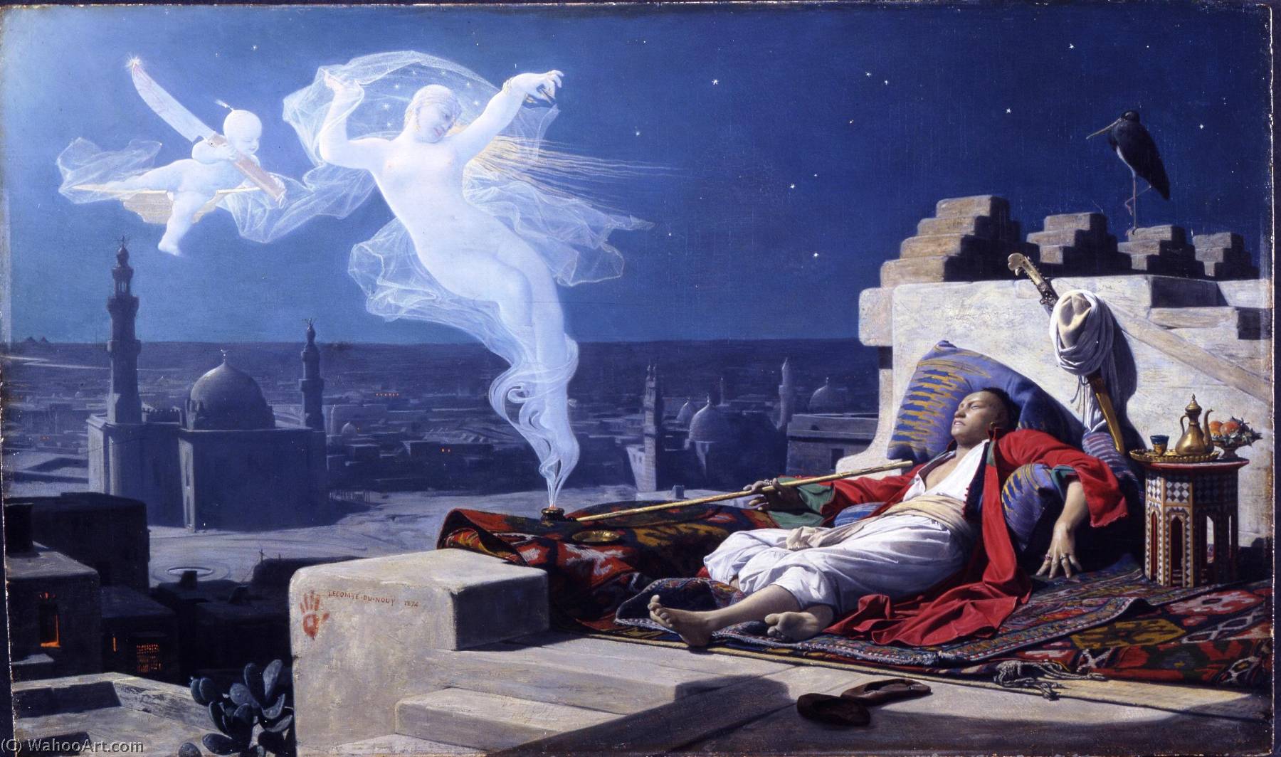 Wikioo.org - The Encyclopedia of Fine Arts - Painting, Artwork by Jean Jules Antoine Lecomte Du Nouy - A Eunuch's Dream