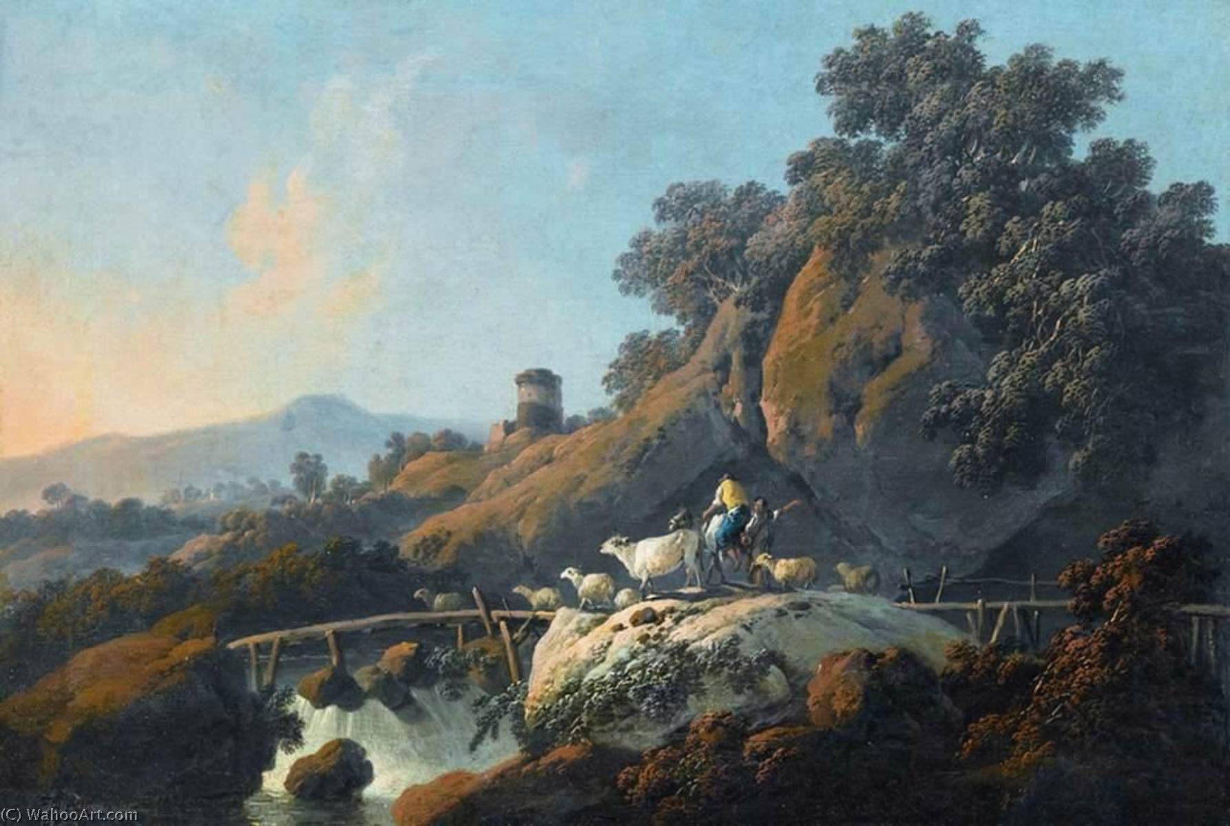 Wikioo.org - สารานุกรมวิจิตรศิลป์ - จิตรกรรม Jean Baptiste Pillement - Landscape