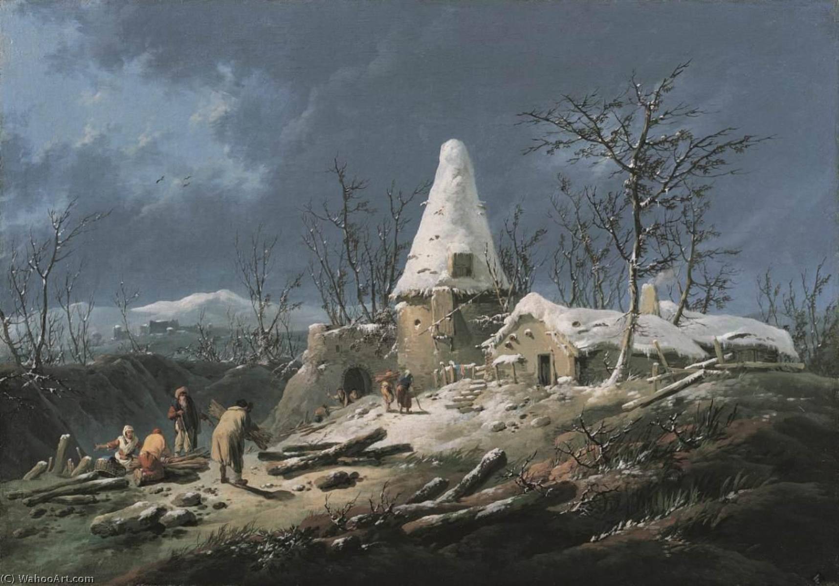 Wikioo.org - The Encyclopedia of Fine Arts - Painting, Artwork by Jean Baptiste Pillement - Winter