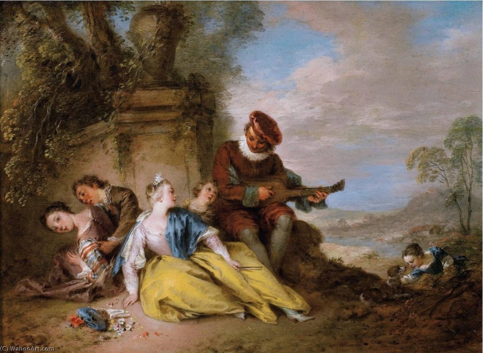 WikiOO.org - Encyclopedia of Fine Arts - Maľba, Artwork Jean-Baptiste Pater - The Musician