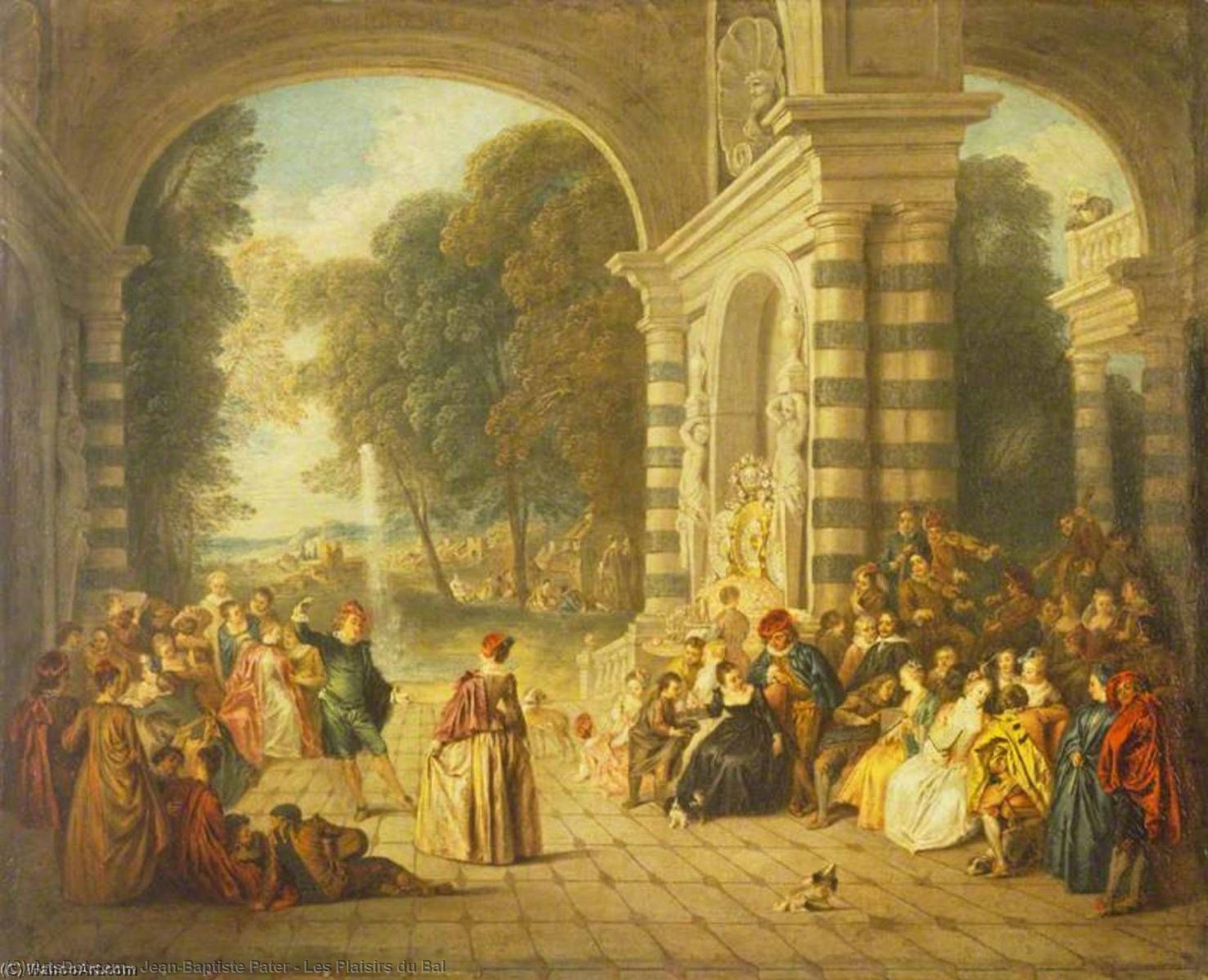 Wikioo.org - The Encyclopedia of Fine Arts - Painting, Artwork by Jean-Baptiste Pater - Les Plaisirs du Bal