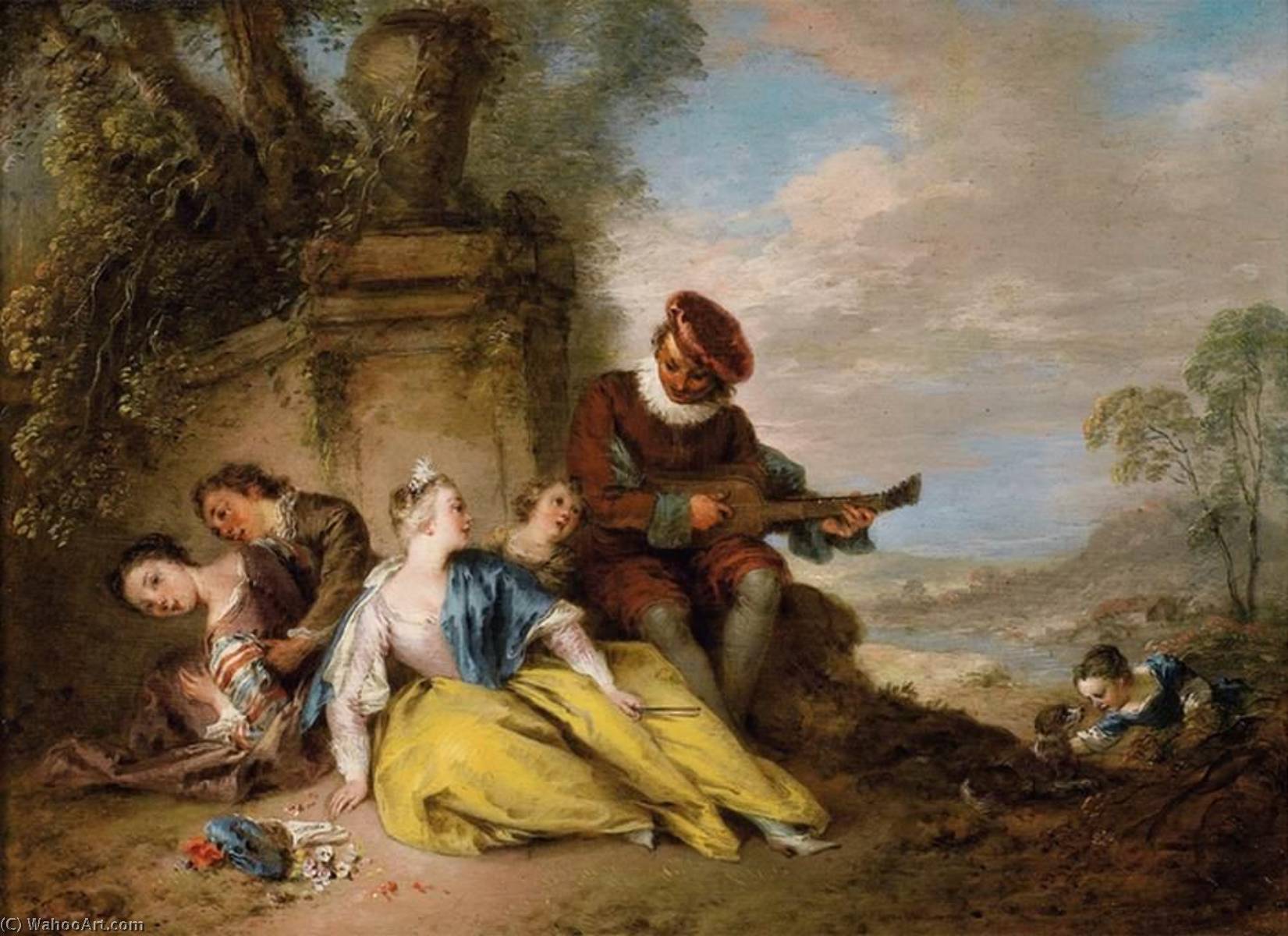 Wikioo.org - The Encyclopedia of Fine Arts - Painting, Artwork by Jean-Baptiste Pater - The Musicians