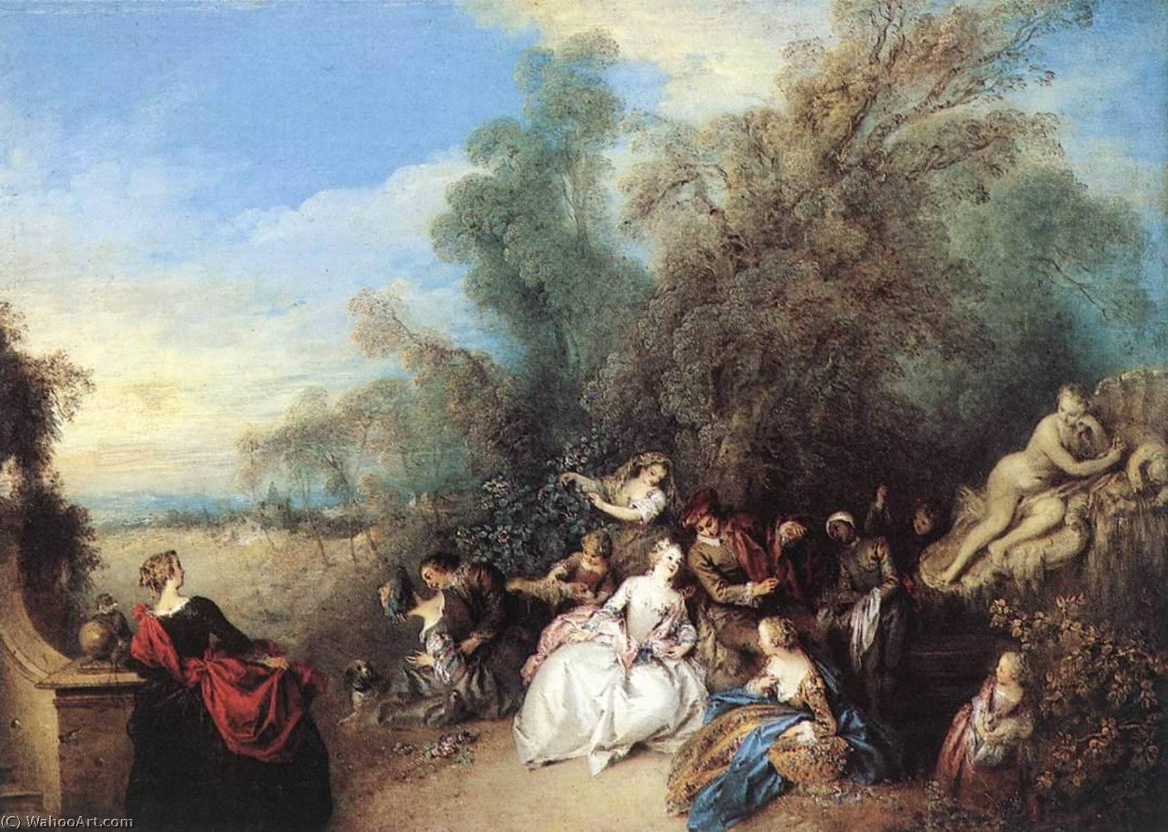 Wikioo.org - The Encyclopedia of Fine Arts - Painting, Artwork by Jean-Baptiste Pater - Relaxing in the Country