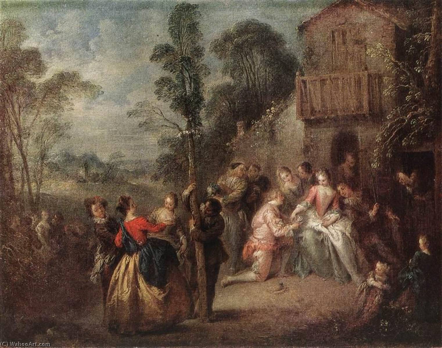 Wikioo.org - The Encyclopedia of Fine Arts - Painting, Artwork by Jean-Baptiste Pater - The May Tree