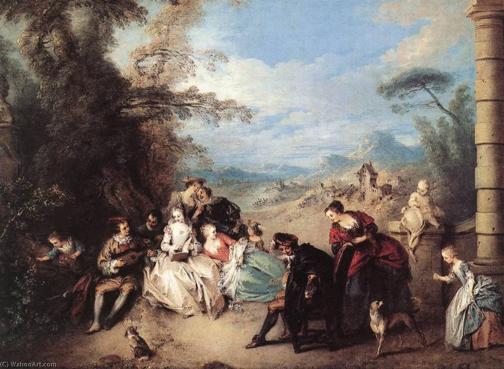 Wikioo.org - The Encyclopedia of Fine Arts - Painting, Artwork by Jean-Baptiste Pater - Concert Champêtre