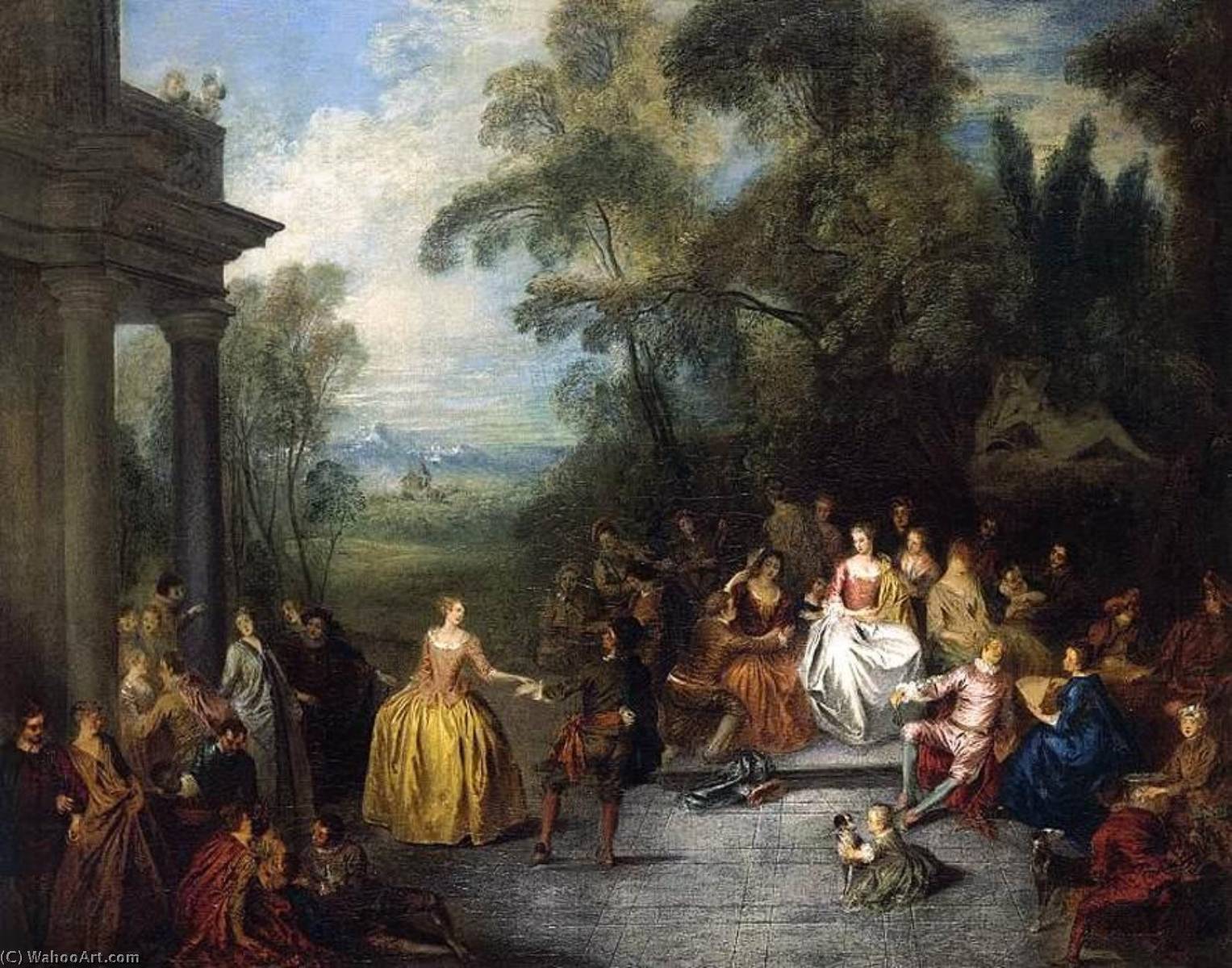 Wikioo.org - The Encyclopedia of Fine Arts - Painting, Artwork by Jean-Baptiste Pater - Fête Champêtre