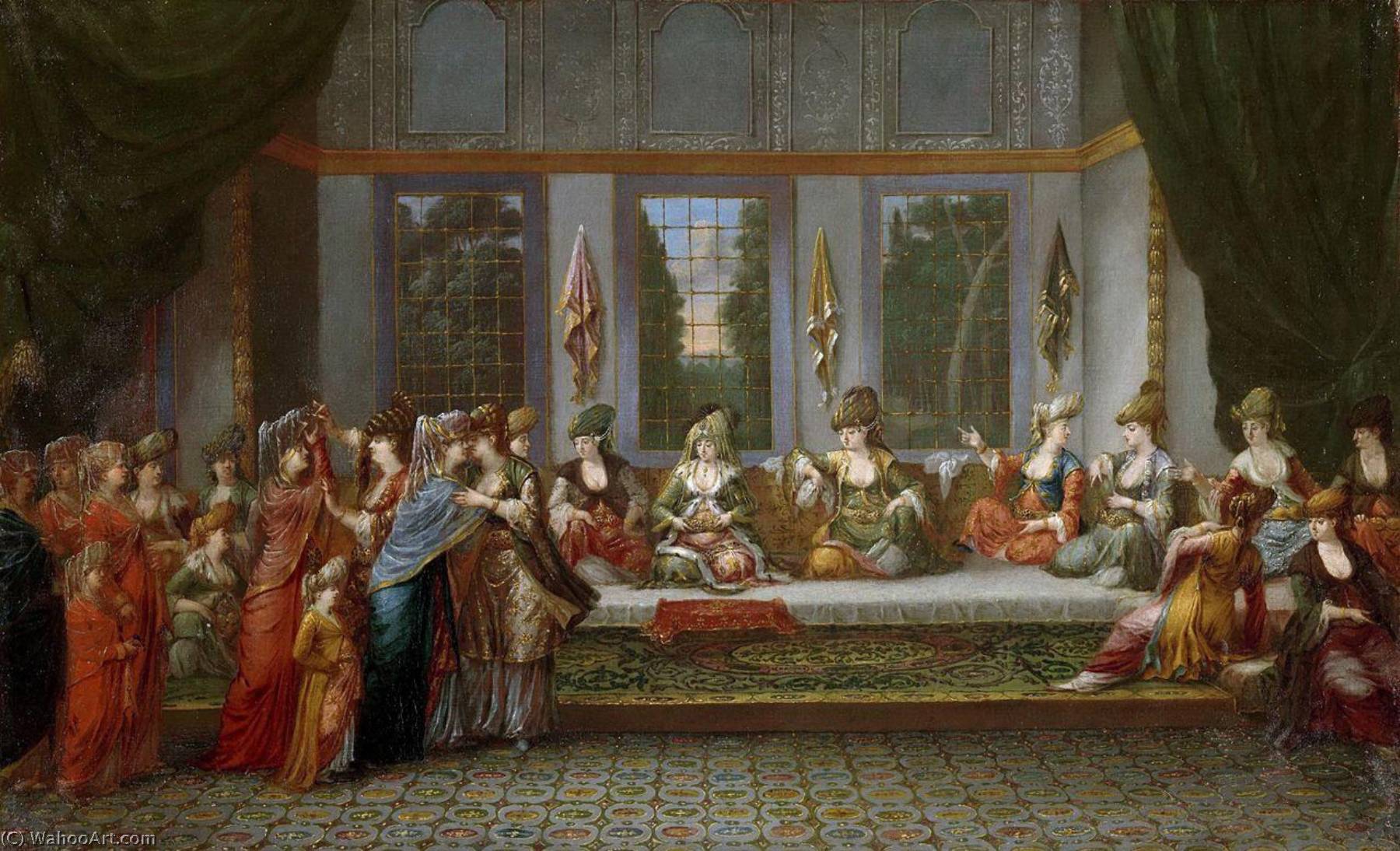 WikiOO.org - Encyclopedia of Fine Arts - Maleri, Artwork Jean Baptiste Vanmour - Greek Wedding