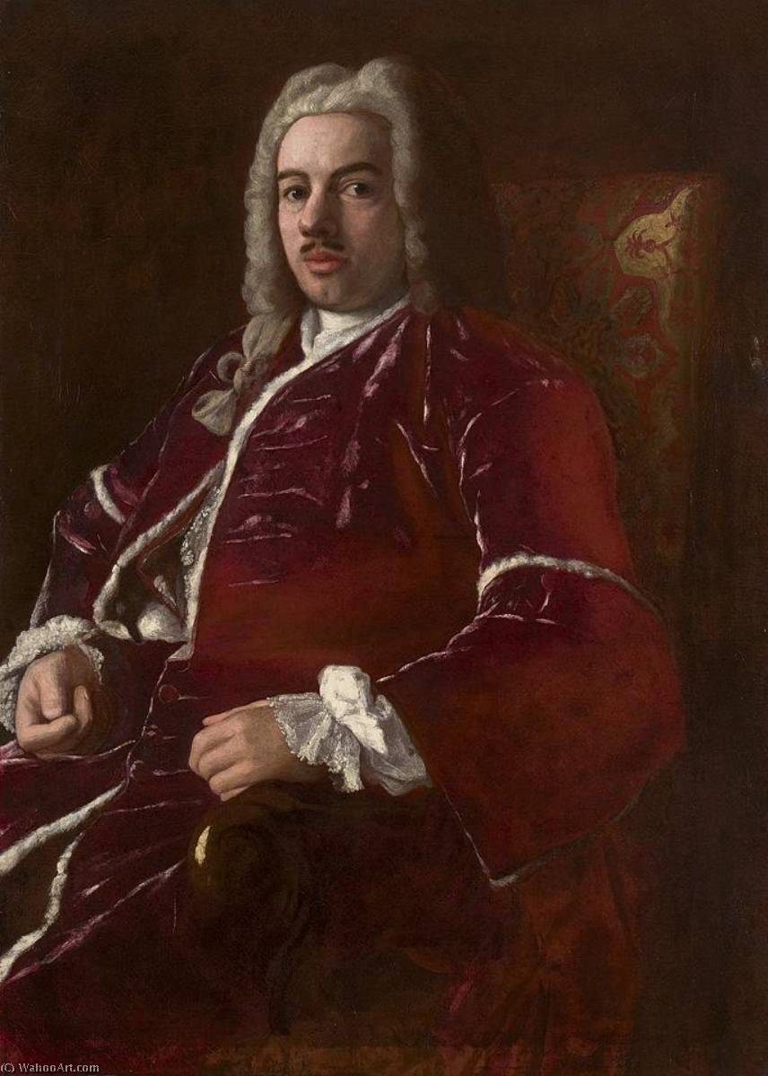 WikiOO.org - Encyclopedia of Fine Arts - Målning, konstverk Jean Baptiste Vanmour - Portrait of Cornelis Calkoen (1697 1764). Dutch ambassador to Istambul (1727 1744) and Dresden (1744 1761)