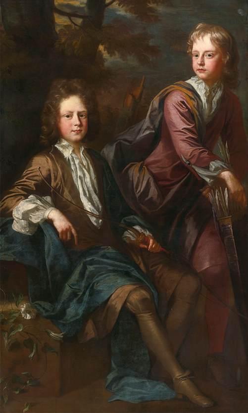 WikiOO.org - Encyclopedia of Fine Arts - Målning, konstverk John Closterman - Portrait of Thomas and George Dashwood