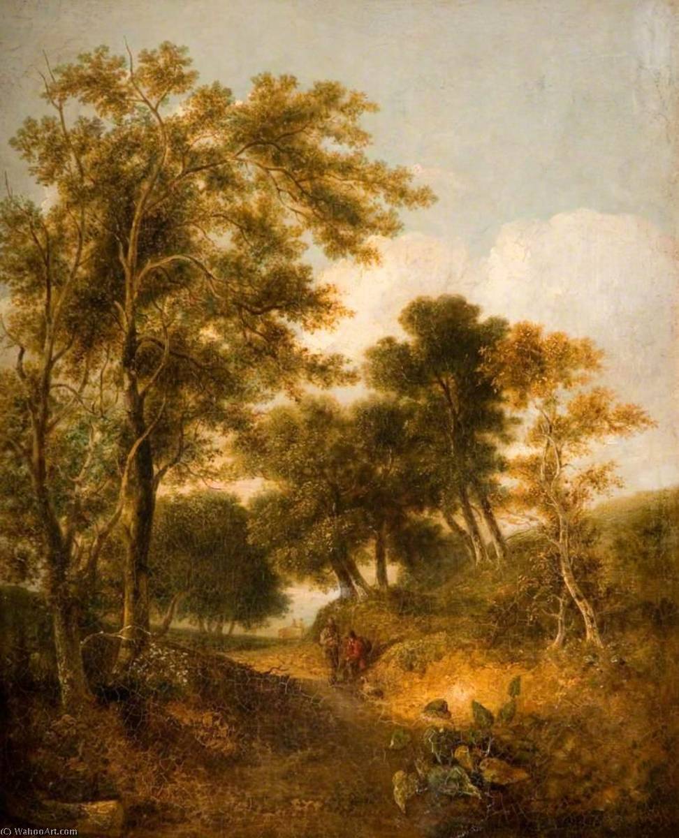 Wikioo.org - The Encyclopedia of Fine Arts - Painting, Artwork by John Crome - Lane near Norwich