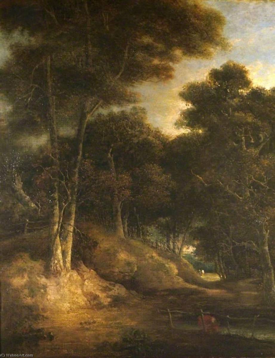 Wikioo.org - The Encyclopedia of Fine Arts - Painting, Artwork by John Crome - Landscape Edge of a Wood