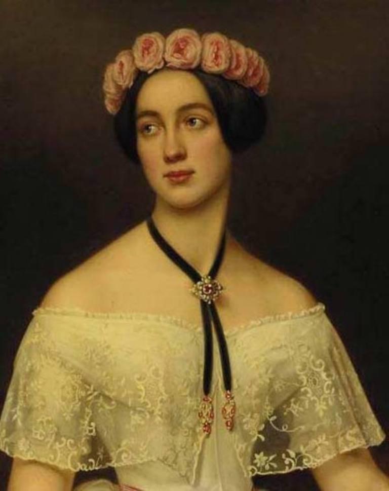 WikiOO.org - Encyclopedia of Fine Arts - Lukisan, Artwork Joseph Karl Stieler - Elisabeth von Sachsen Altenburg