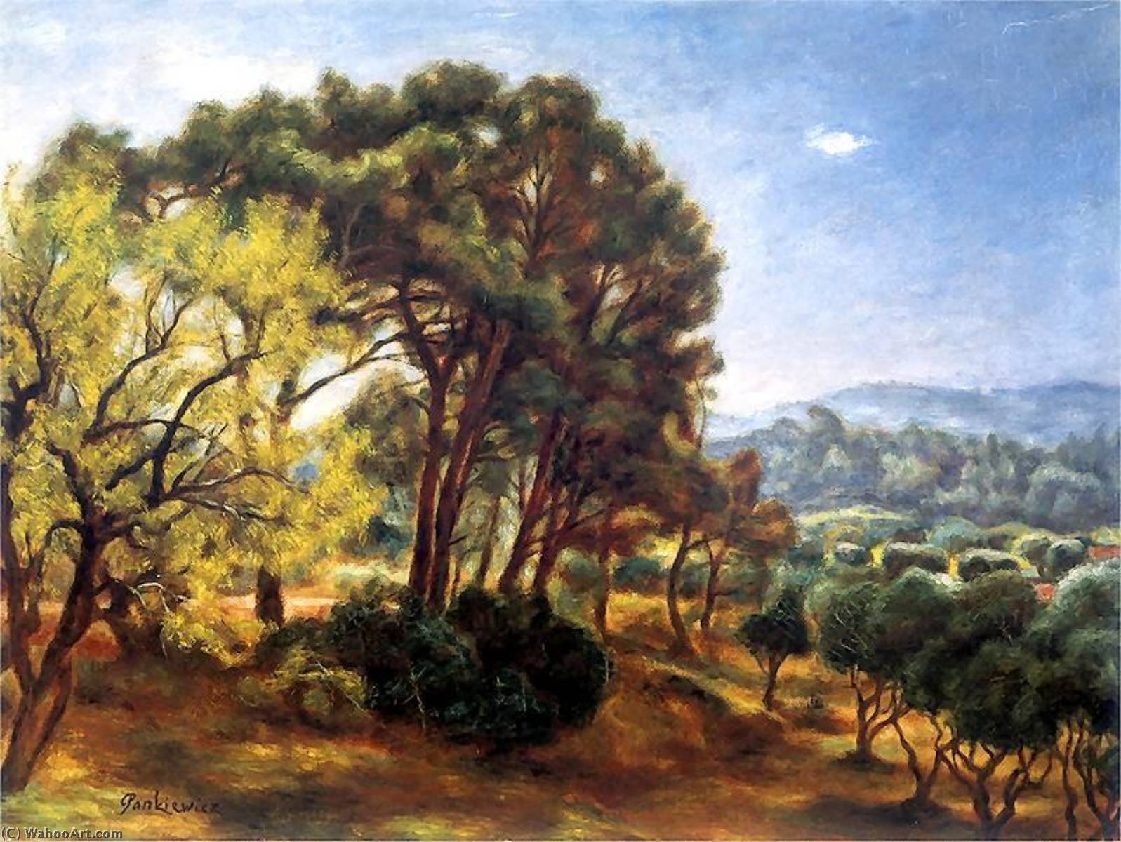 Wikioo.org - The Encyclopedia of Fine Arts - Painting, Artwork by Józef Pankiewicz - Landscape at La Ciotat
