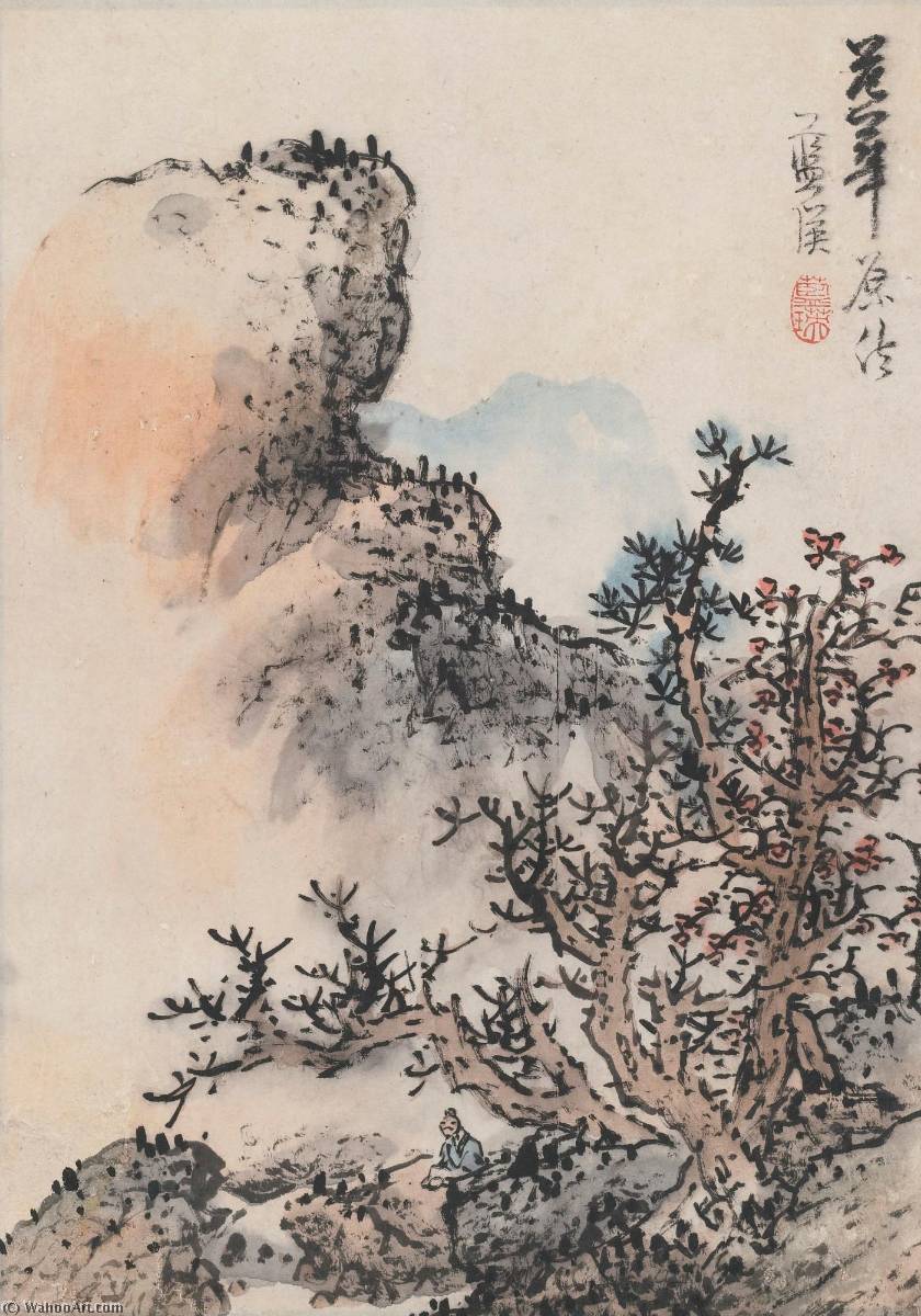 WikiOO.org – 美術百科全書 - 繪畫，作品 Lan Ying - 经过景观 风扇 KUAN