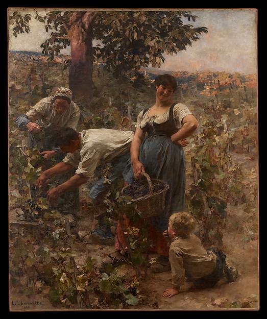 Wikioo.org - The Encyclopedia of Fine Arts - Painting, Artwork by Léon Augustin L'hermitte - The Grape Harvest