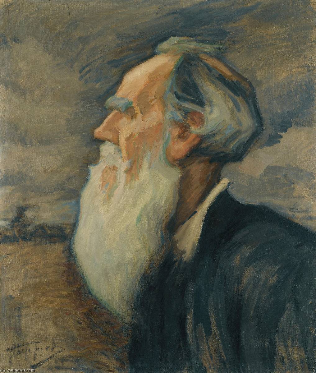 WikiOO.org - Encyclopedia of Fine Arts - Maľba, Artwork Leonid Pasternak - Portrait of Leo Tolstoy