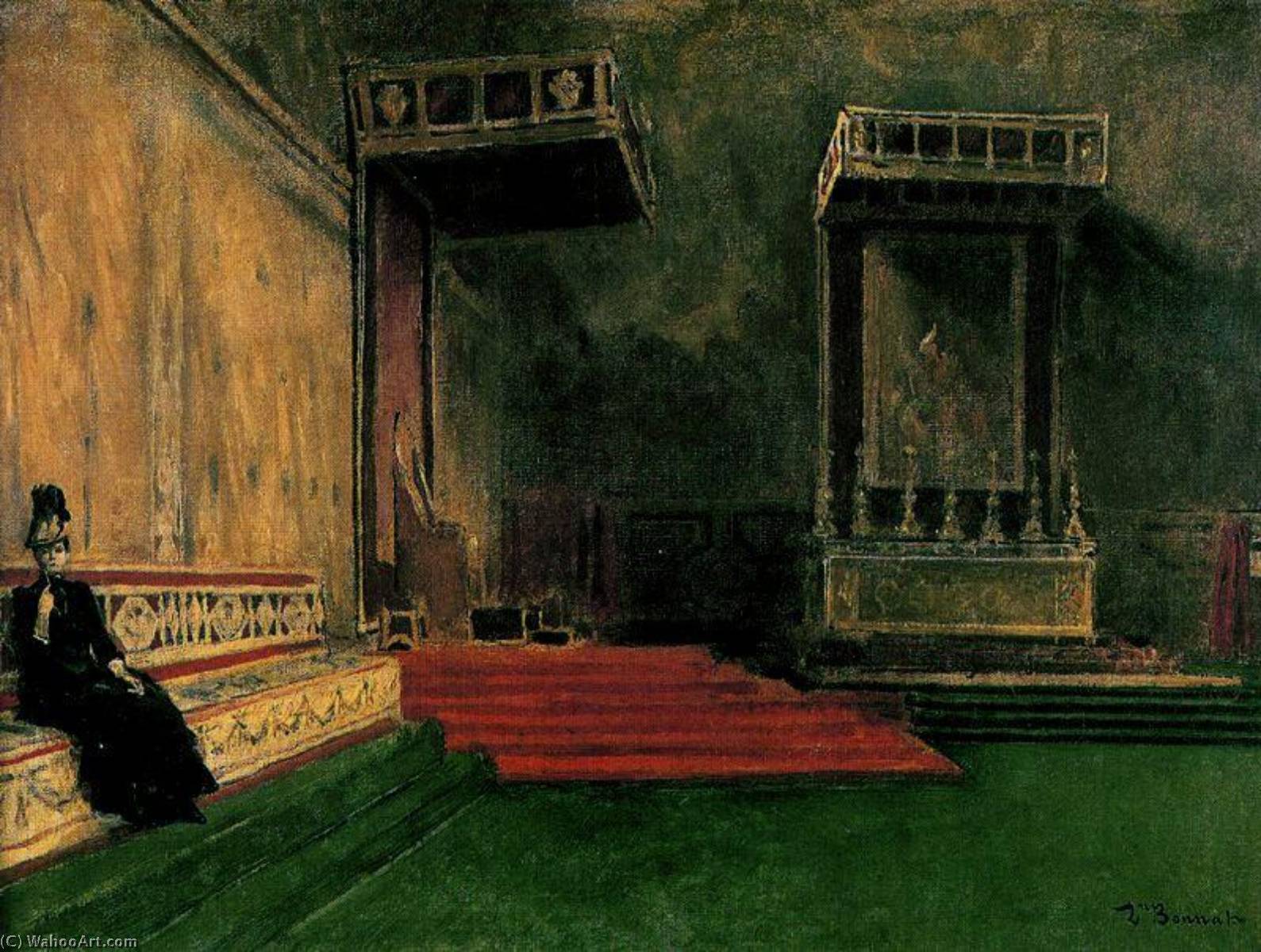 Wikioo.org - Bách khoa toàn thư về mỹ thuật - Vẽ tranh, Tác phẩm nghệ thuật Léon Joseph Florentin Bonnat - Interior of the Sistine Chapel