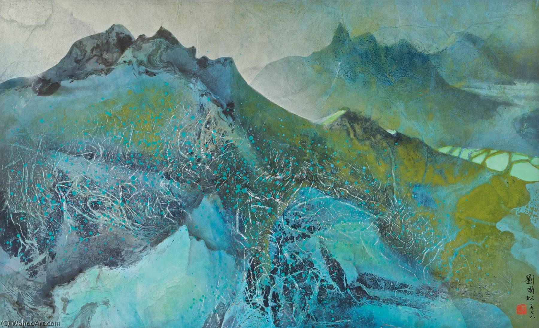 WikiOO.org - אנציקלופדיה לאמנויות יפות - ציור, יצירות אמנות Liu Guosong - The Overflowing is Not the Moon's Color