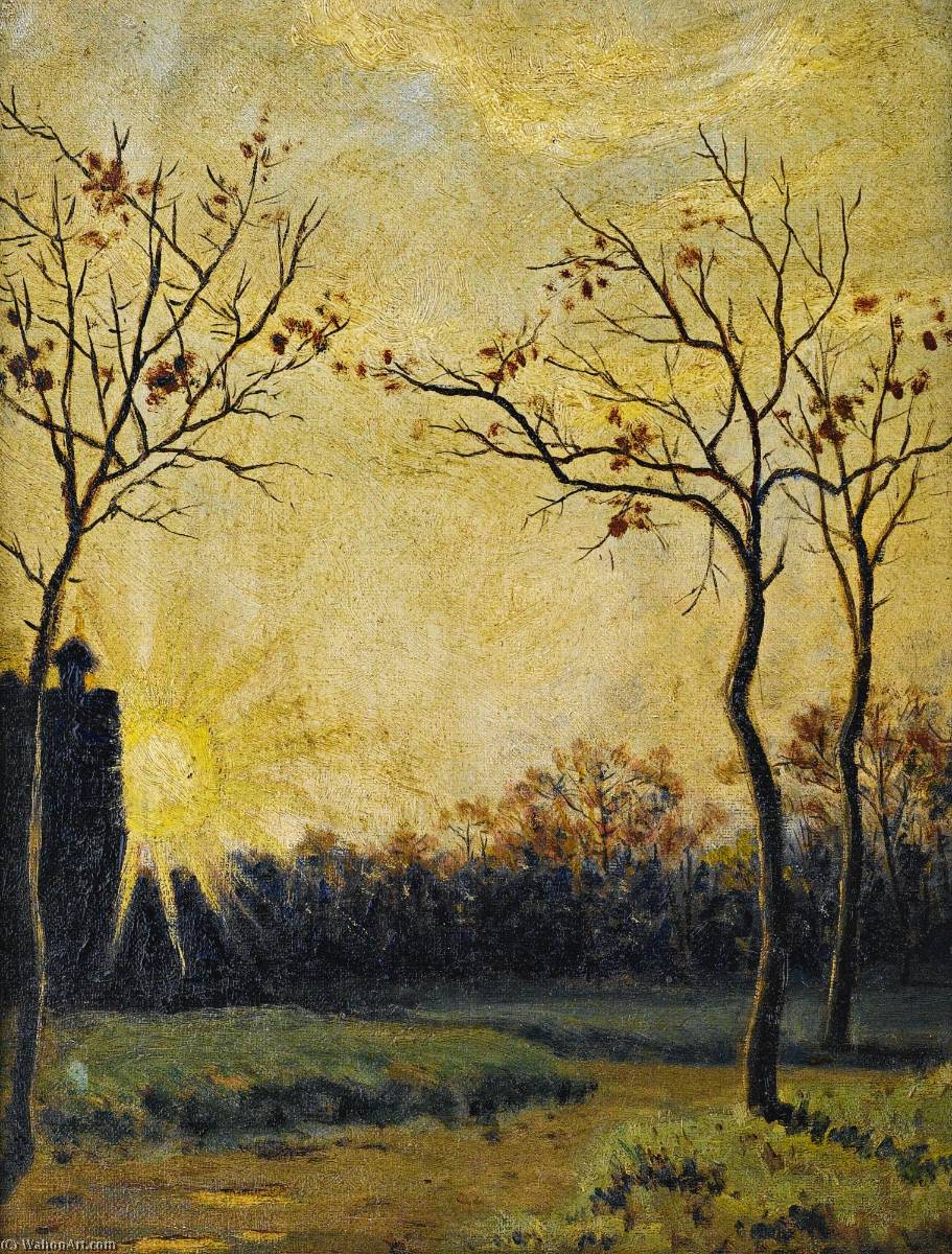 WikiOO.org - Güzel Sanatlar Ansiklopedisi - Resim, Resimler Louis Michel Eilshemius - Sunset
