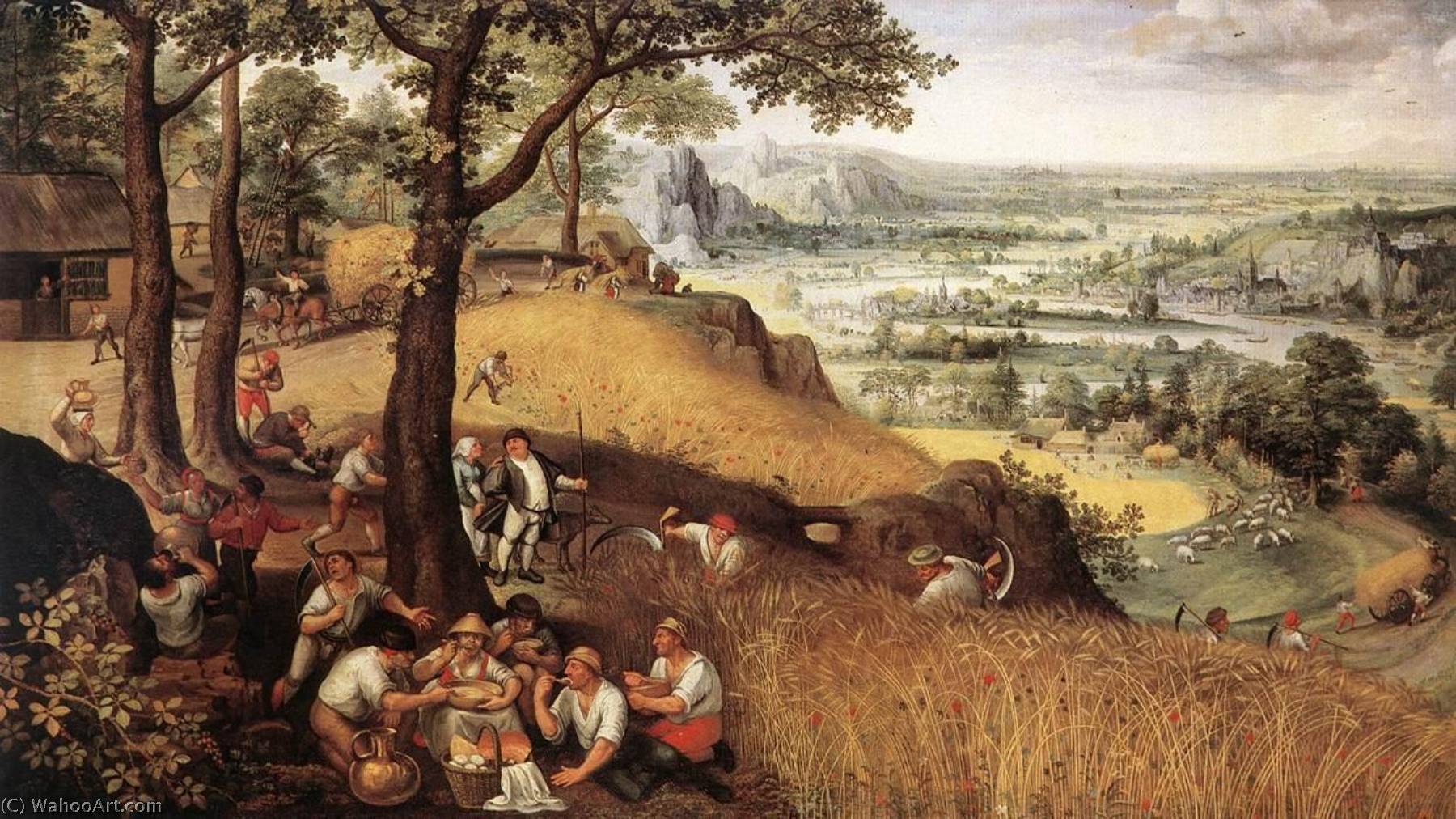 Wikioo.org - The Encyclopedia of Fine Arts - Painting, Artwork by Lucas Van Valckenborch I - Landscape in Summer