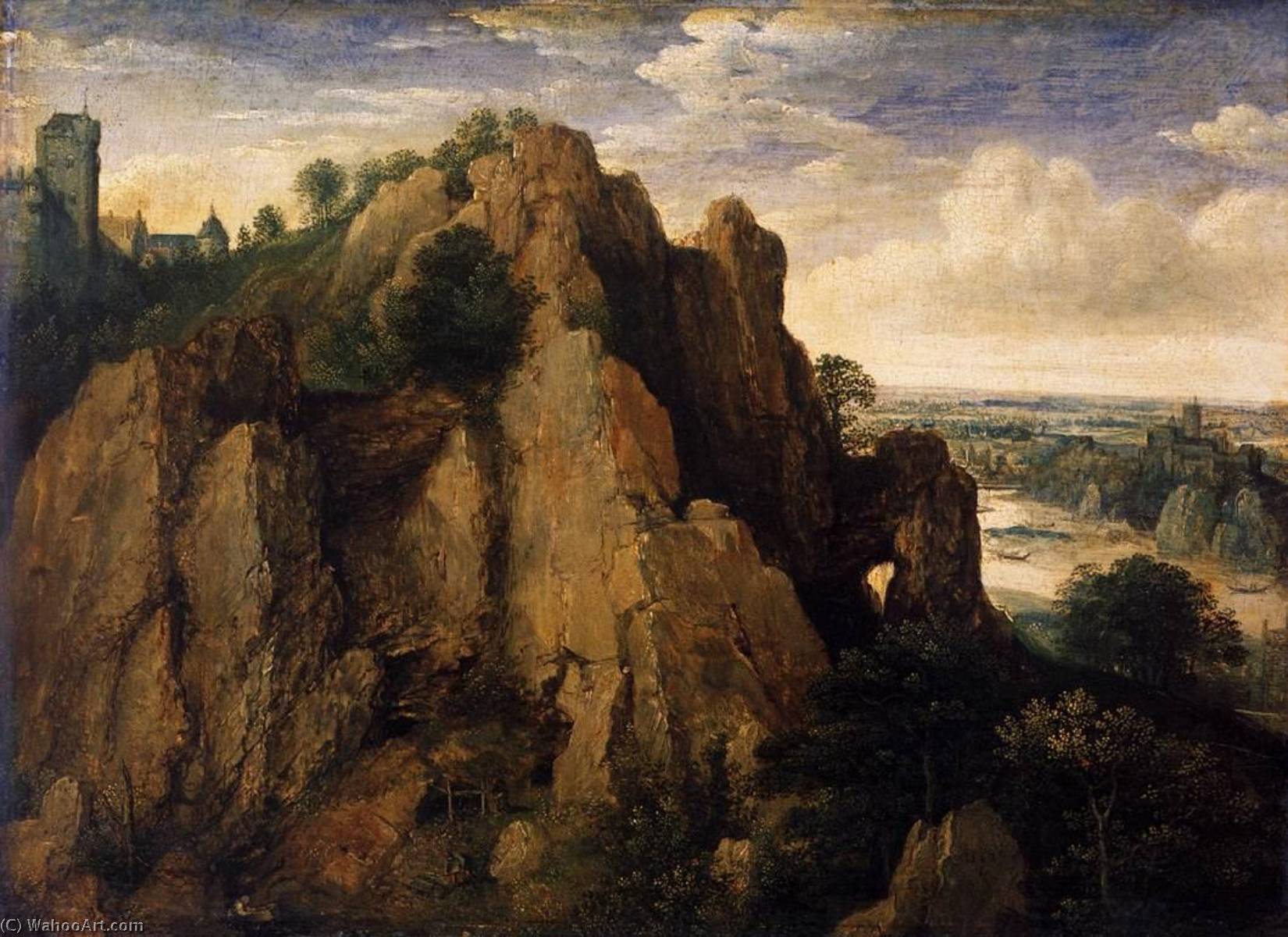 Wikioo.org - The Encyclopedia of Fine Arts - Painting, Artwork by Lucas Van Valckenborch I - Mountainous Landscape