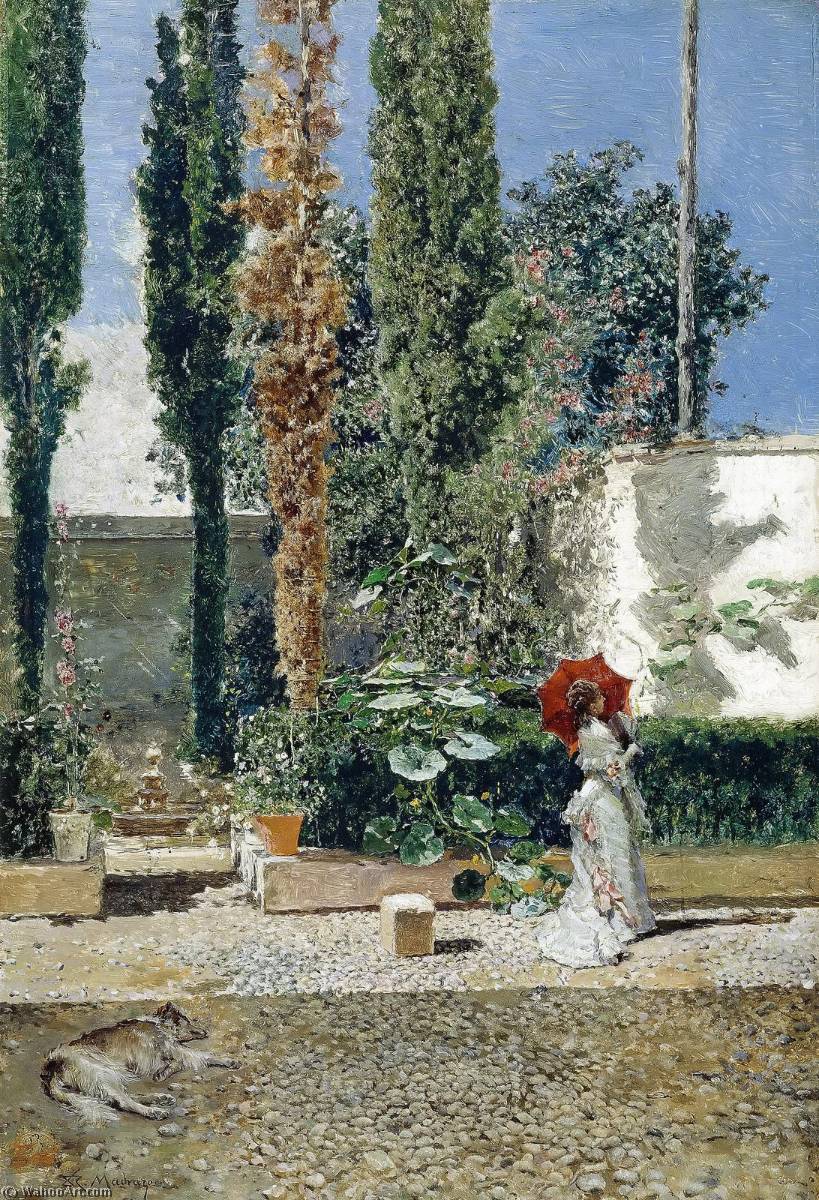 Wikioo.org - The Encyclopedia of Fine Arts - Painting, Artwork by Mariano Fortuny Y Marsal - Garden of Fortuny
