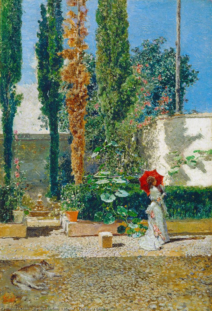 Wikioo.org - The Encyclopedia of Fine Arts - Painting, Artwork by Mariano Fortuny Y Marsal - Fortuny's Garden