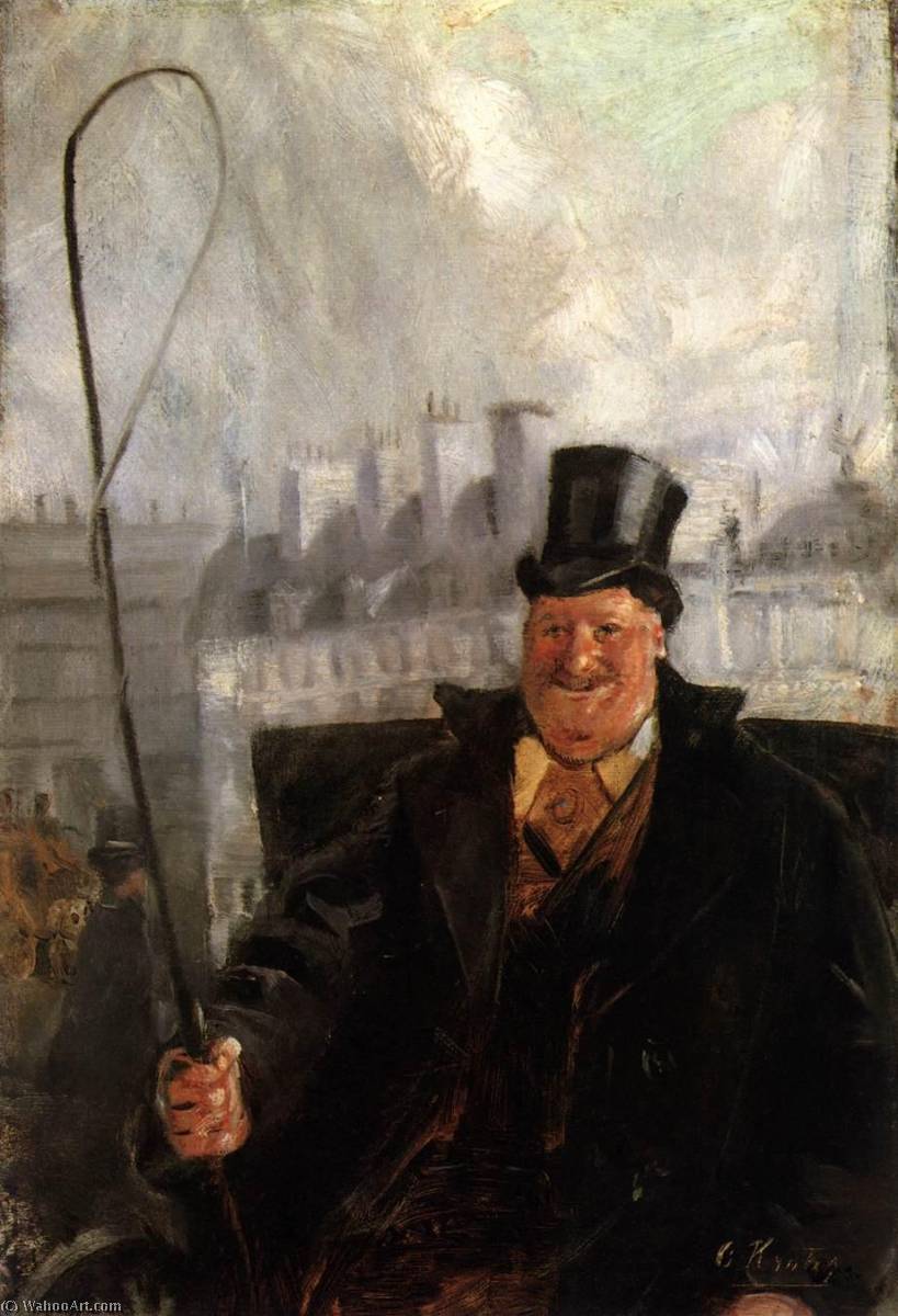 Wikioo.org - The Encyclopedia of Fine Arts - Painting, Artwork by Per Krohg - Paris Hackney Cab Driver
