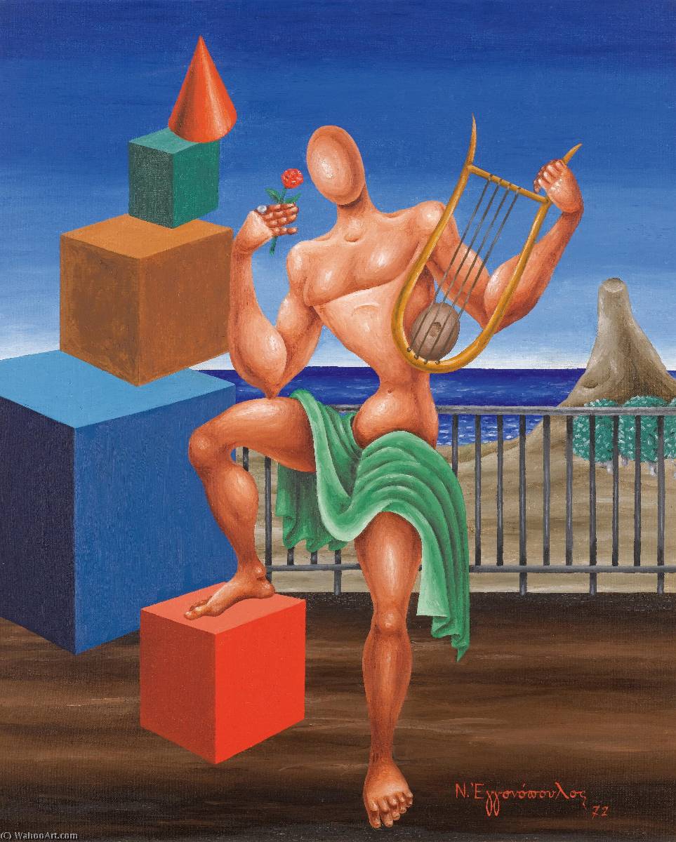 Wikioo.org - The Encyclopedia of Fine Arts - Painting, Artwork by Nikos Engonopoulos - Orpheus