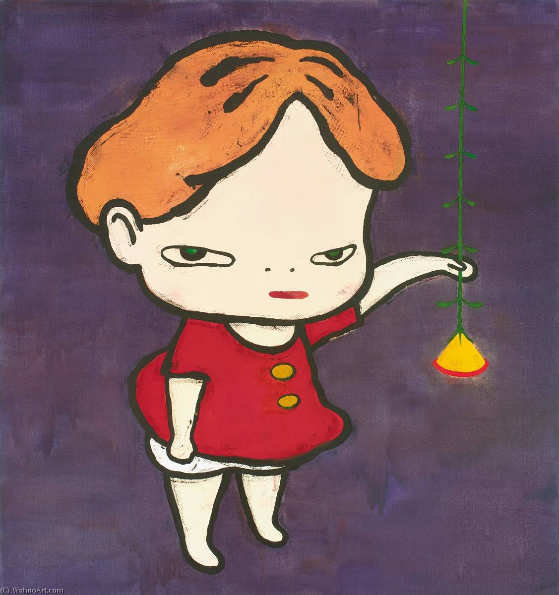 Wikioo.org - Bách khoa toàn thư về mỹ thuật - Vẽ tranh, Tác phẩm nghệ thuật Yoshitomo Nara - Lamp Flower Girl