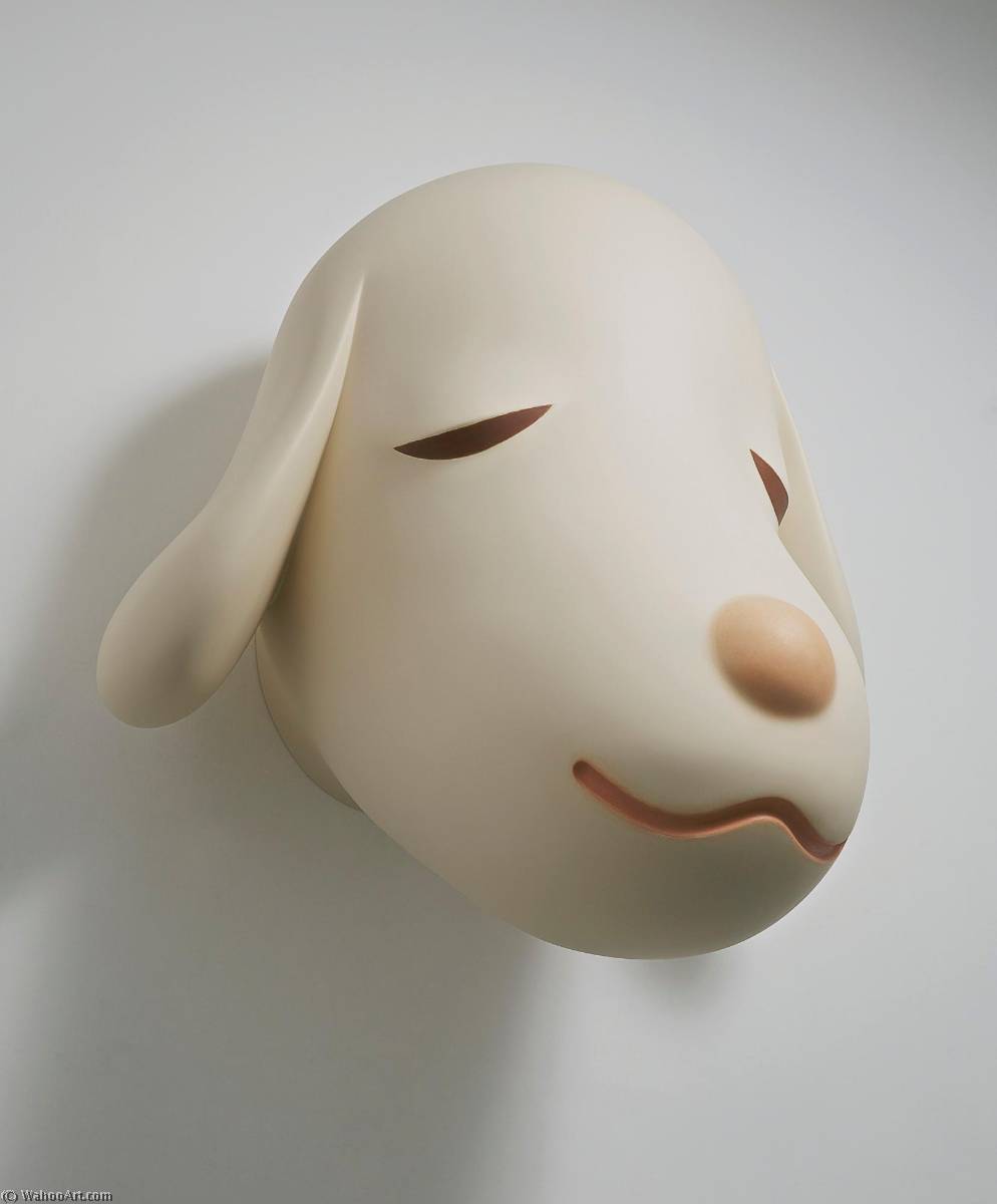 Wikioo.org – L'Enciclopedia delle Belle Arti - Pittura, Opere di Yoshitomo Nara - grande Cucciolo  Capo
