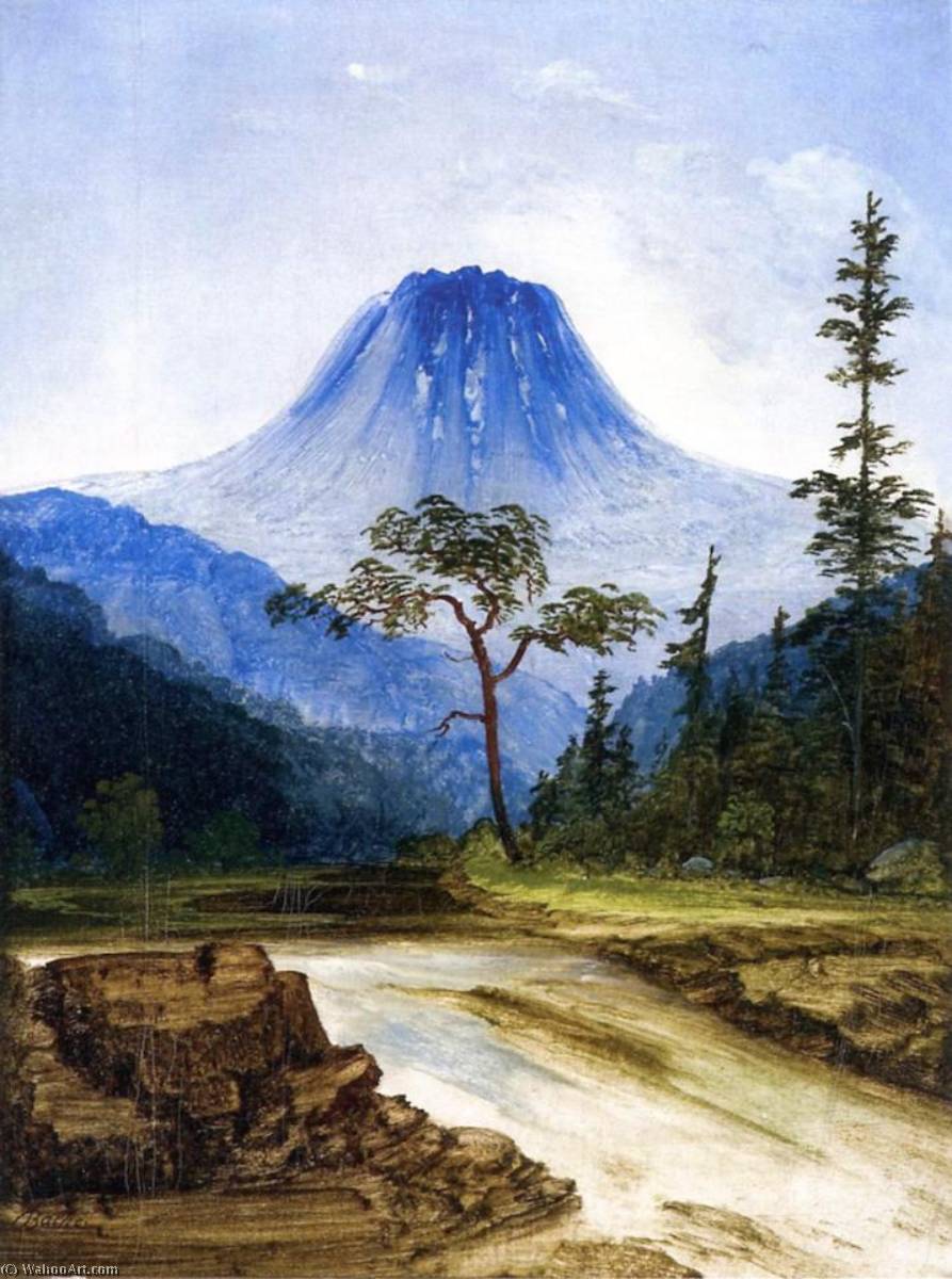WikiOO.org - אנציקלופדיה לאמנויות יפות - ציור, יצירות אמנות Peder Balke - Mount Gausta