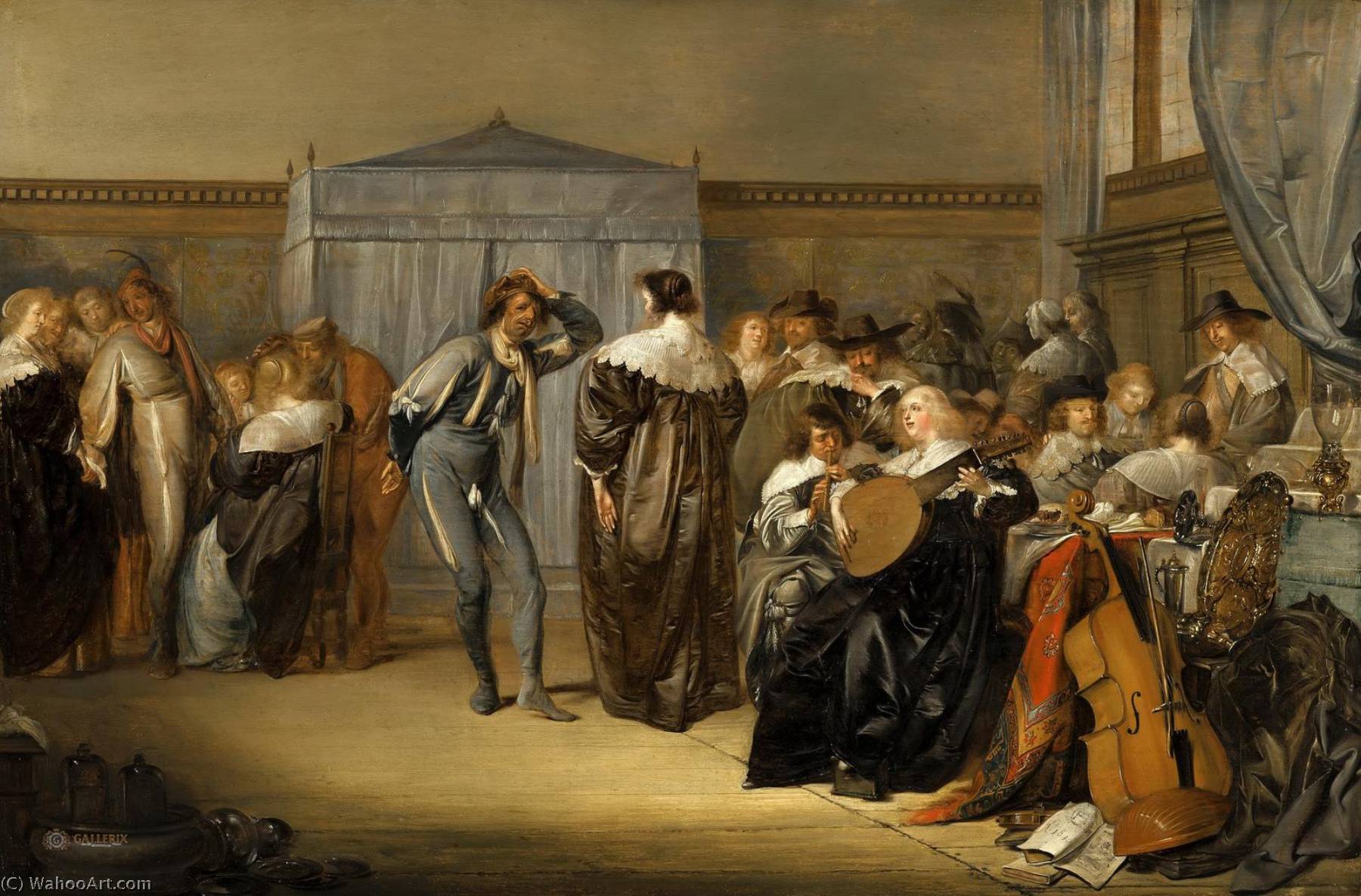 Wikioo.org - The Encyclopedia of Fine Arts - Painting, Artwork by Pieter Jacobs Codde - Merry Company with Masked Dancers