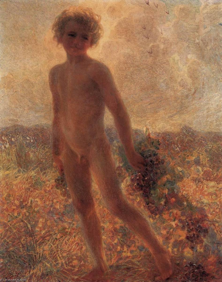Wikioo.org - The Encyclopedia of Fine Arts - Painting, Artwork by Plinio Nomellini - Little Bacchus