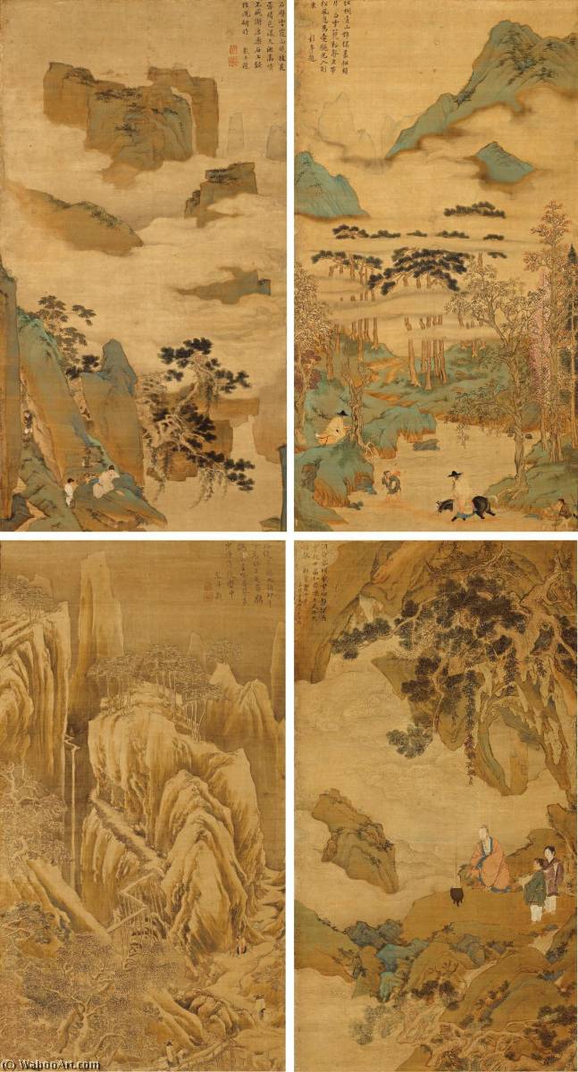 WikiOO.org - Encyclopedia of Fine Arts - Lukisan, Artwork Qiu Ying - LANDSCAPES