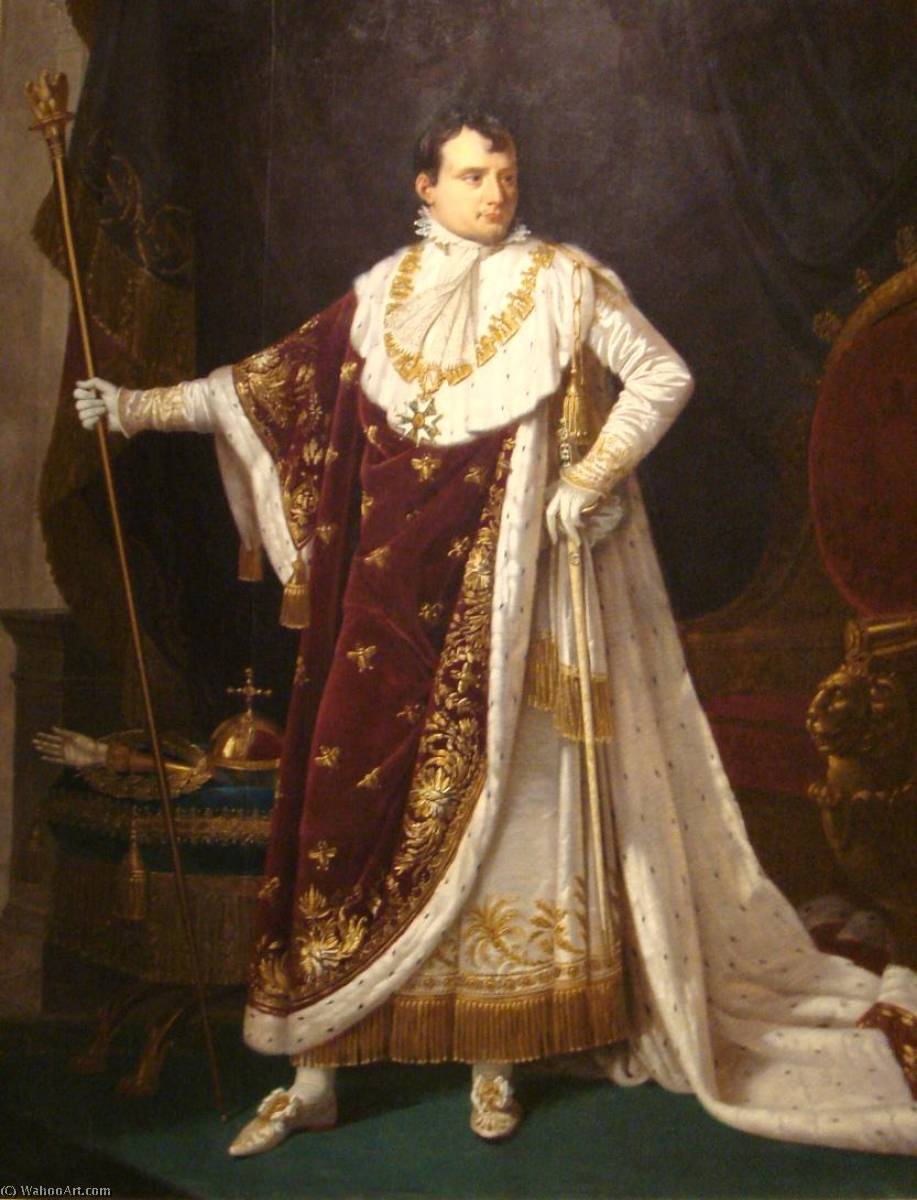 Wikioo.org - The Encyclopedia of Fine Arts - Painting, Artwork by Robert Jacques François Lefèvre - Napoleon I in coronation costume