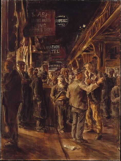 Wikioo.org - The Encyclopedia of Fine Arts - Painting, Artwork by Reginald Marsh - The Bowery
