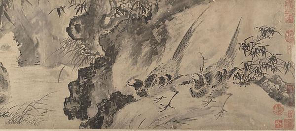 WikiOO.org - Enciclopédia das Belas Artes - Pintura, Arte por Shen Zhou - Marsh Scene with Birds