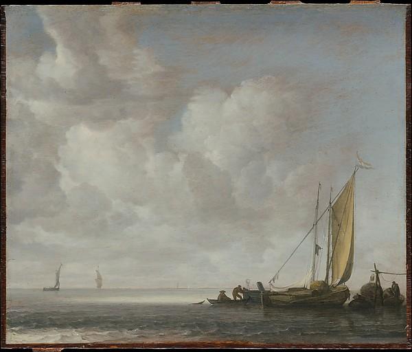 WikiOO.org - Encyclopedia of Fine Arts - Malba, Artwork Simon Jacobsz De Vlieger - Calm Sea