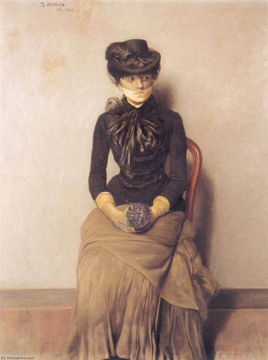 WikiOO.org - Encyclopedia of Fine Arts - Maleri, Artwork Theodor Kittelsen - In the Waiting Room